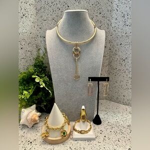 Chico’s gold necklace and accessories